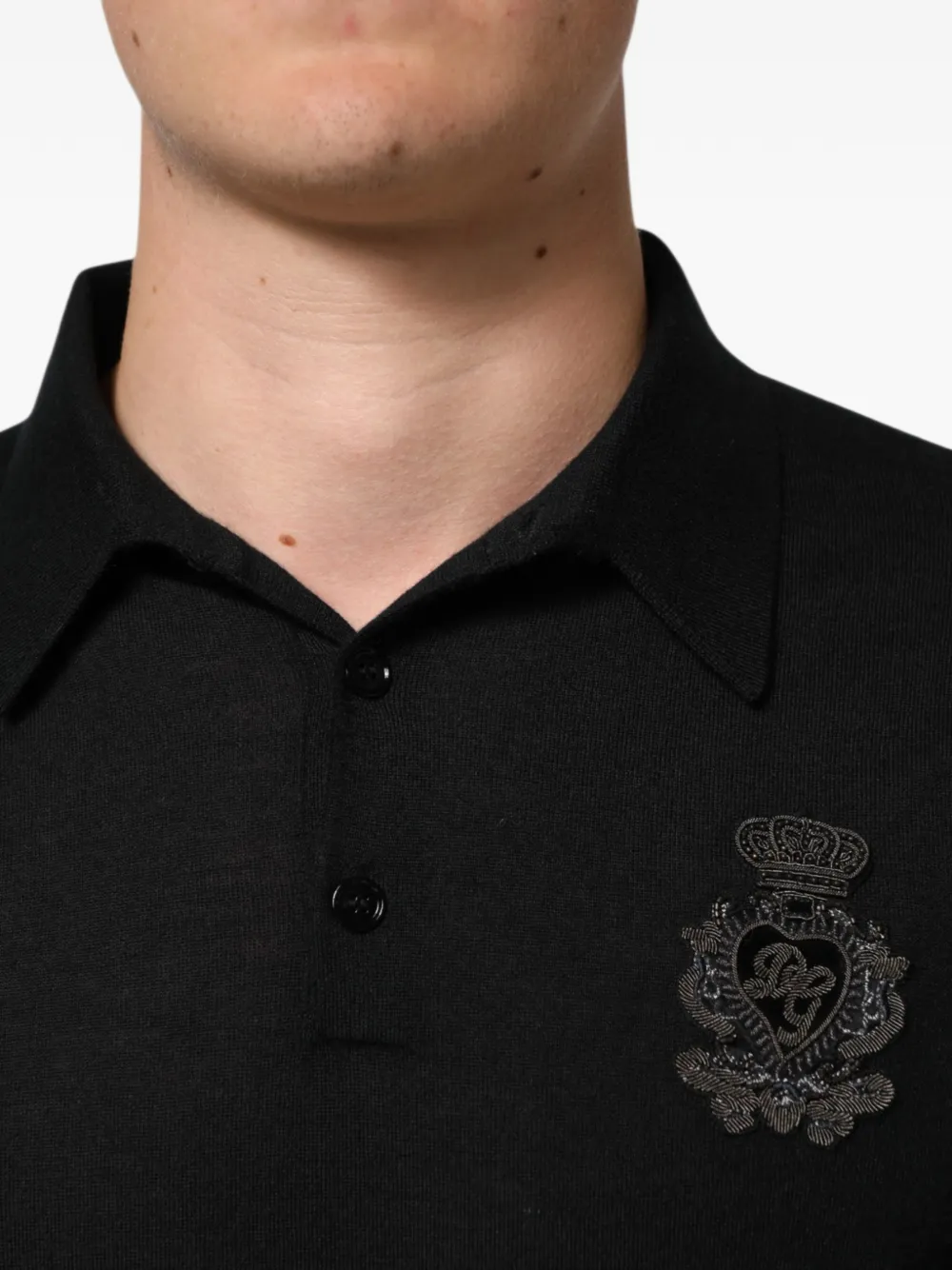 Dolce & Gabbana Trui met wapenschild en lange mouwen Zwart