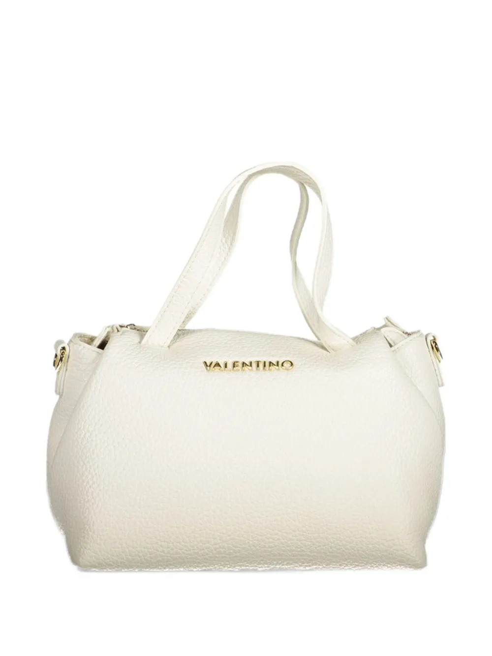 MARIO VALENTINO grained-effect logo-lettering tote bag Beige