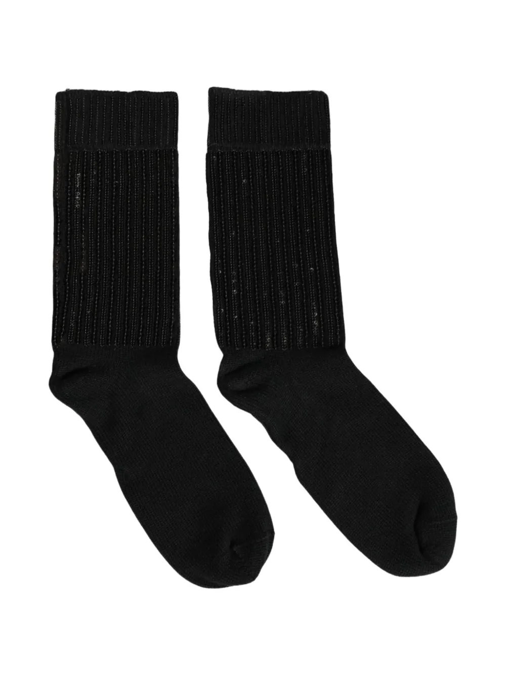 Dolce & Gabbana sequin-embellished ribbed-knit socks | Black | Image 1