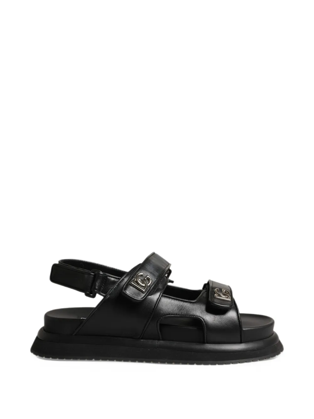 Dolce & Gabbana DG Logo touch-strap sandals - Black