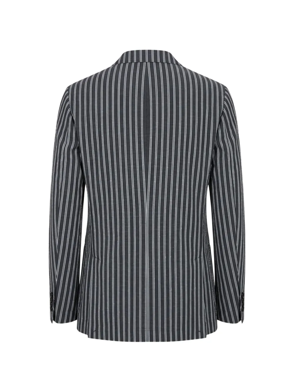 Roberto Pepe Luxury Katoenen blazer met verticale streep Zwart