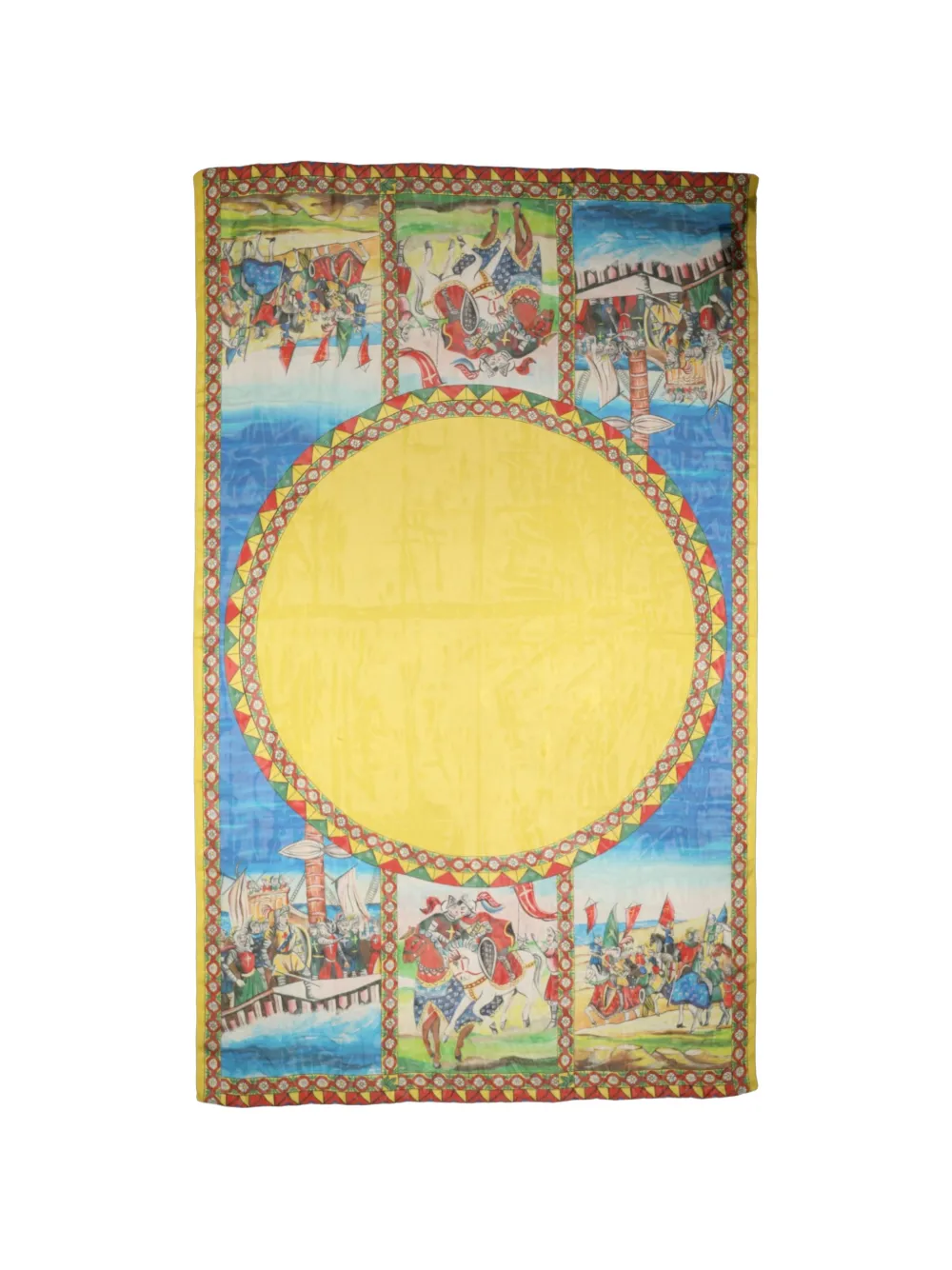 Dolce & Gabbana Carretto-print silk scarf - Yellow