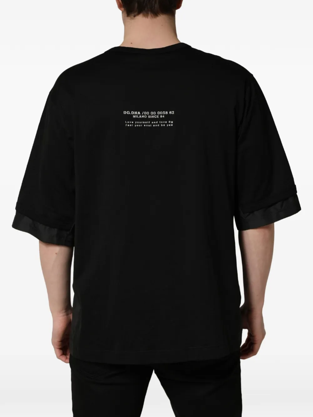 Dolce & Gabbana camouflage-pocket oversized T-shirt Zwart