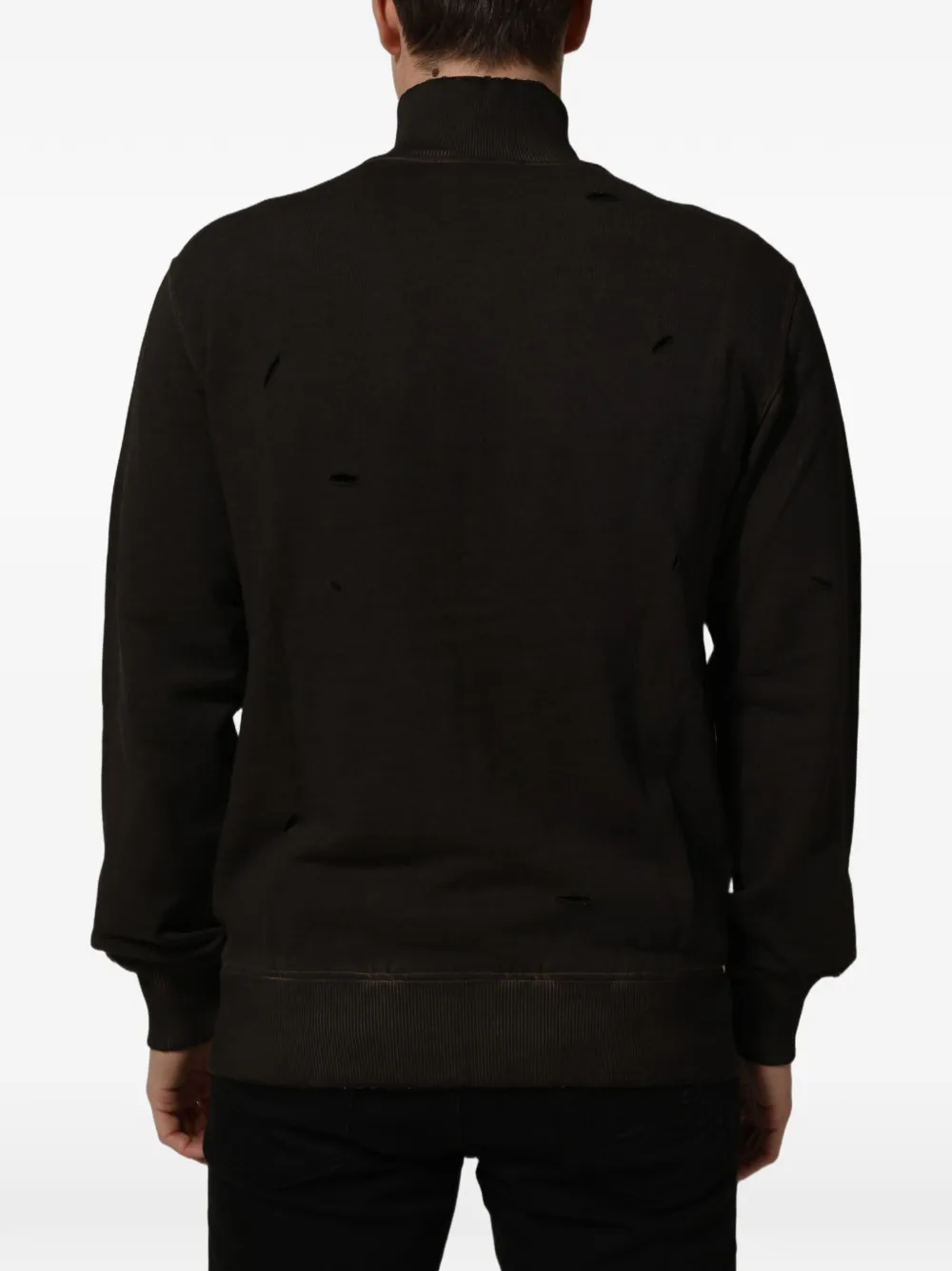 Dolce & Gabbana distressed logo-print sweater Bruin