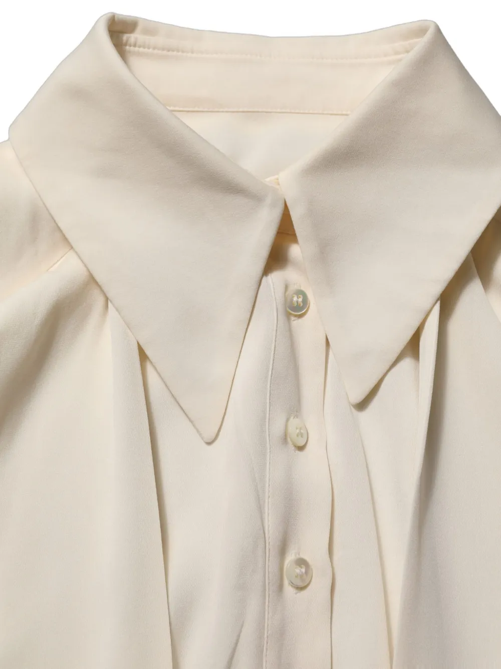 Dolce & Gabbana bow-detailed gathered blouse Beige