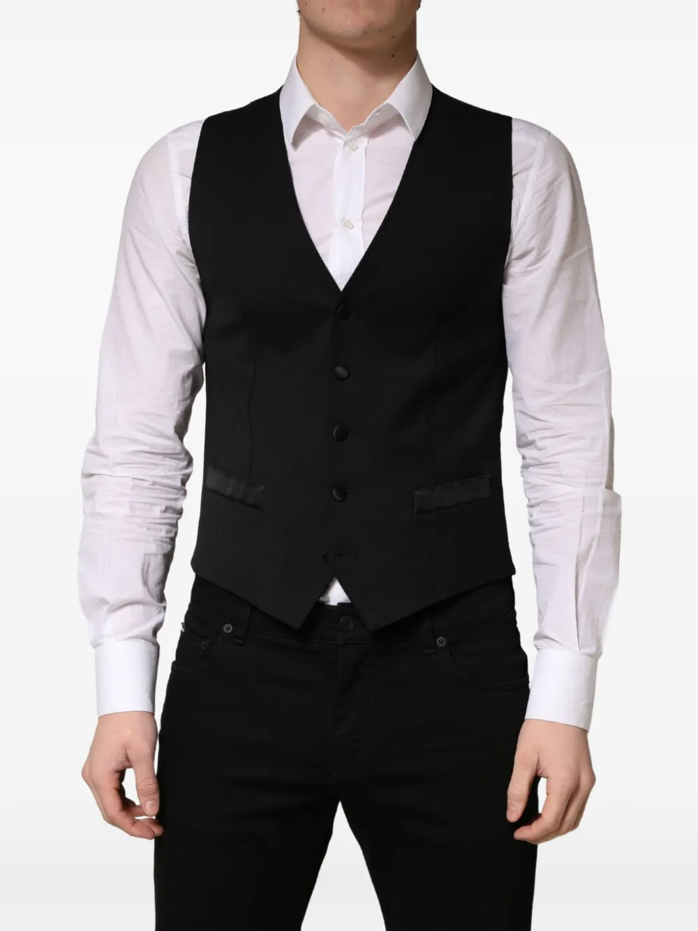 Dolce & Gabbana single-breasted waistcoat Zwart