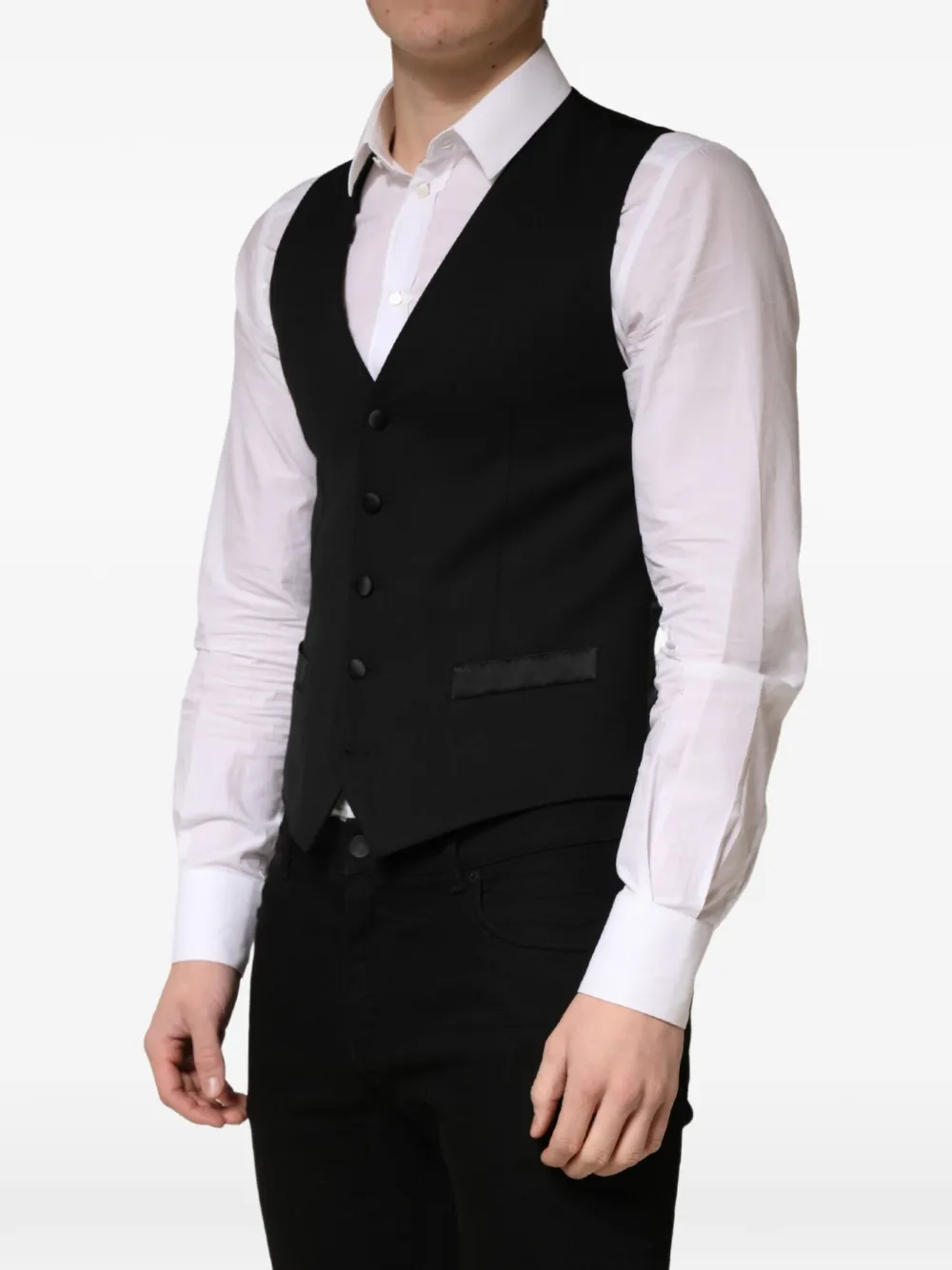 Dolce & Gabbana single-breasted waistcoat Zwart