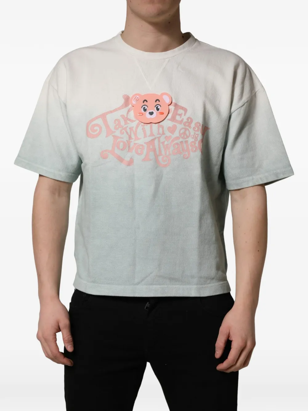 Dolce & Gabbana tie-dye graphic-print T-shirt - White