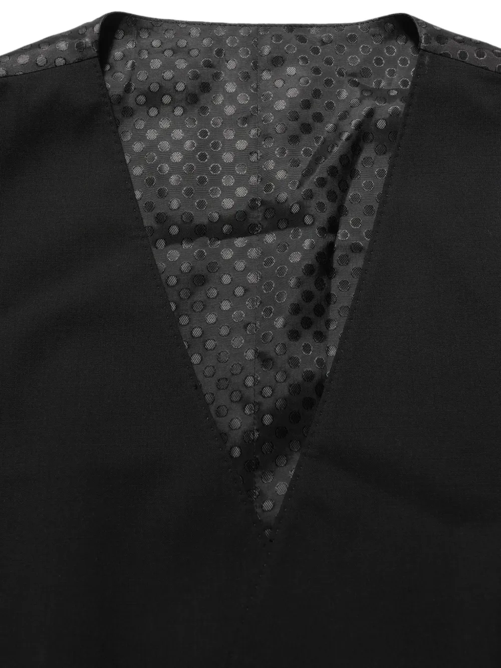 Dolce & Gabbana black wool stretch waistcoat Zwart