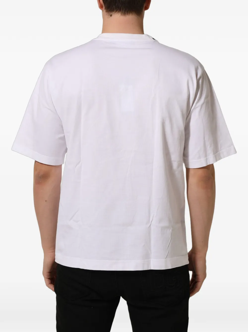 Dolce & Gabbana logo-plaque crew-neck T-shirt Wit
