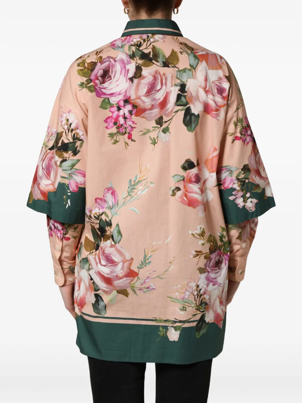 Dolce & Gabbana floral-print button-up shirt Roze