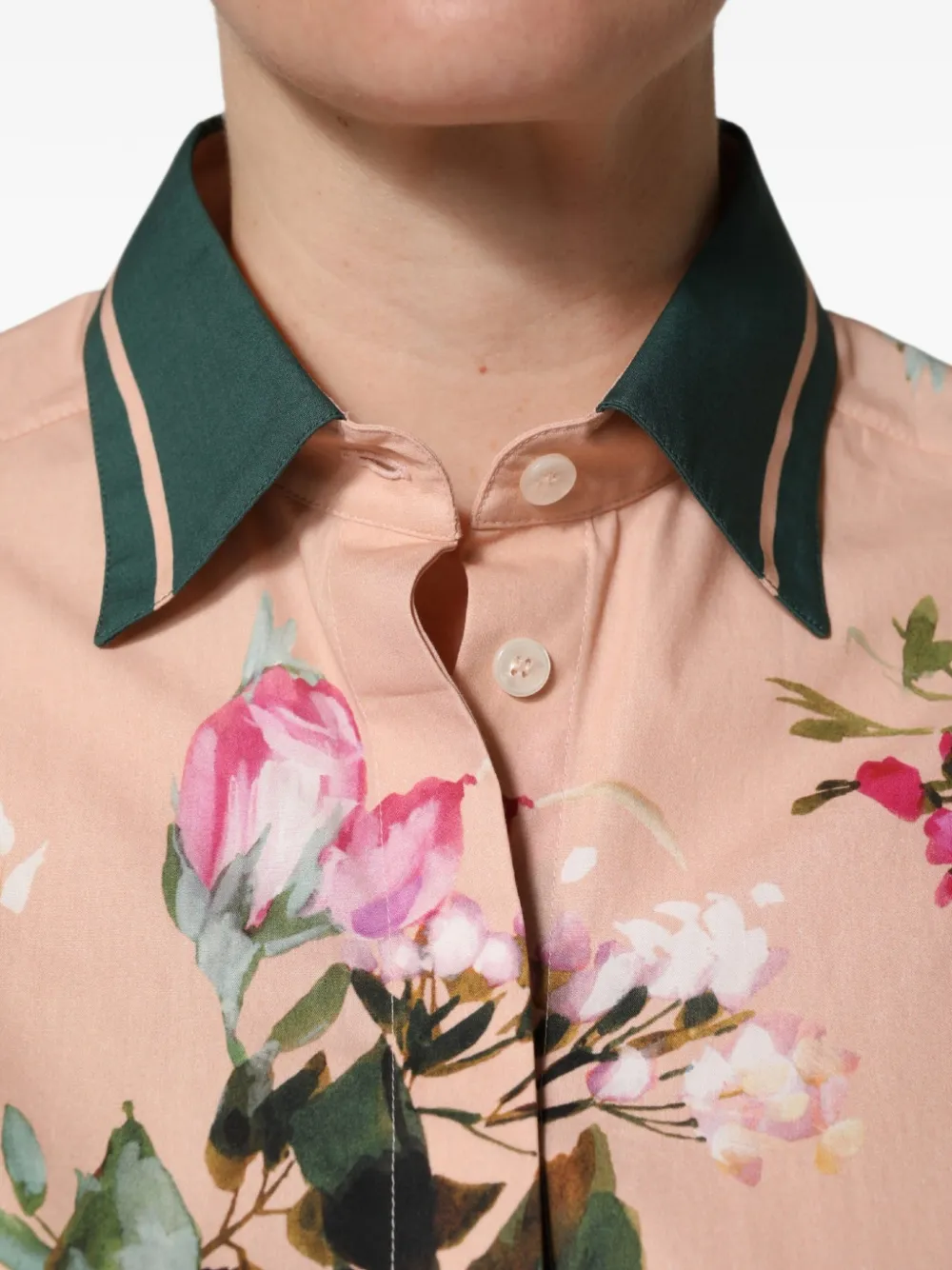 Dolce & Gabbana floral-print button-up shirt Roze