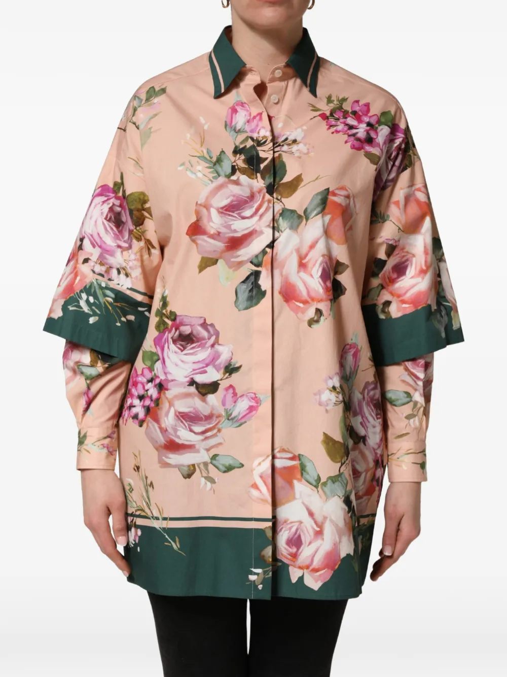 Dolce & Gabbana floral-print button-up shirt - Rosa