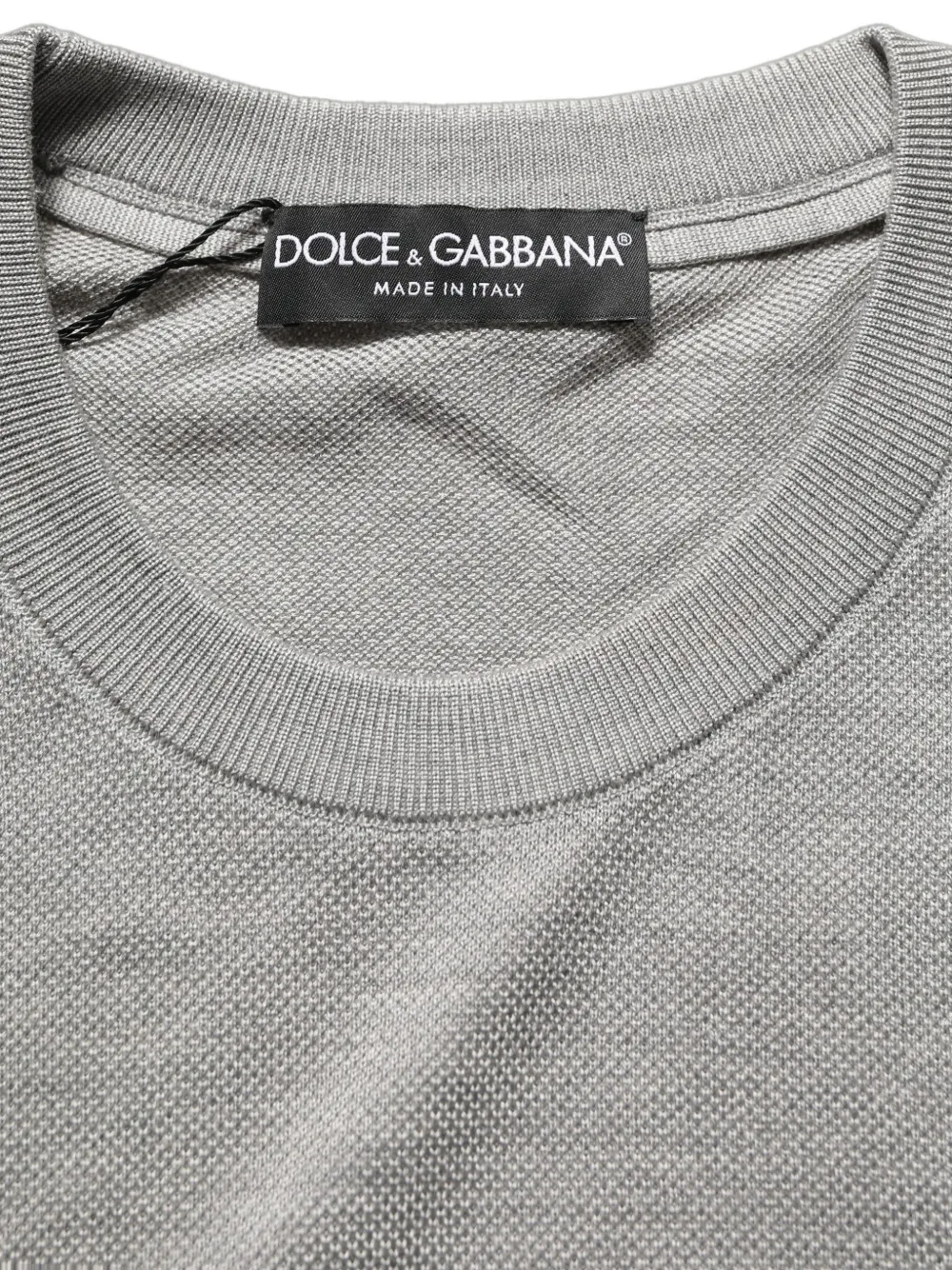 Dolce & Gabbana T-shirt met logoplakkaat Grijs