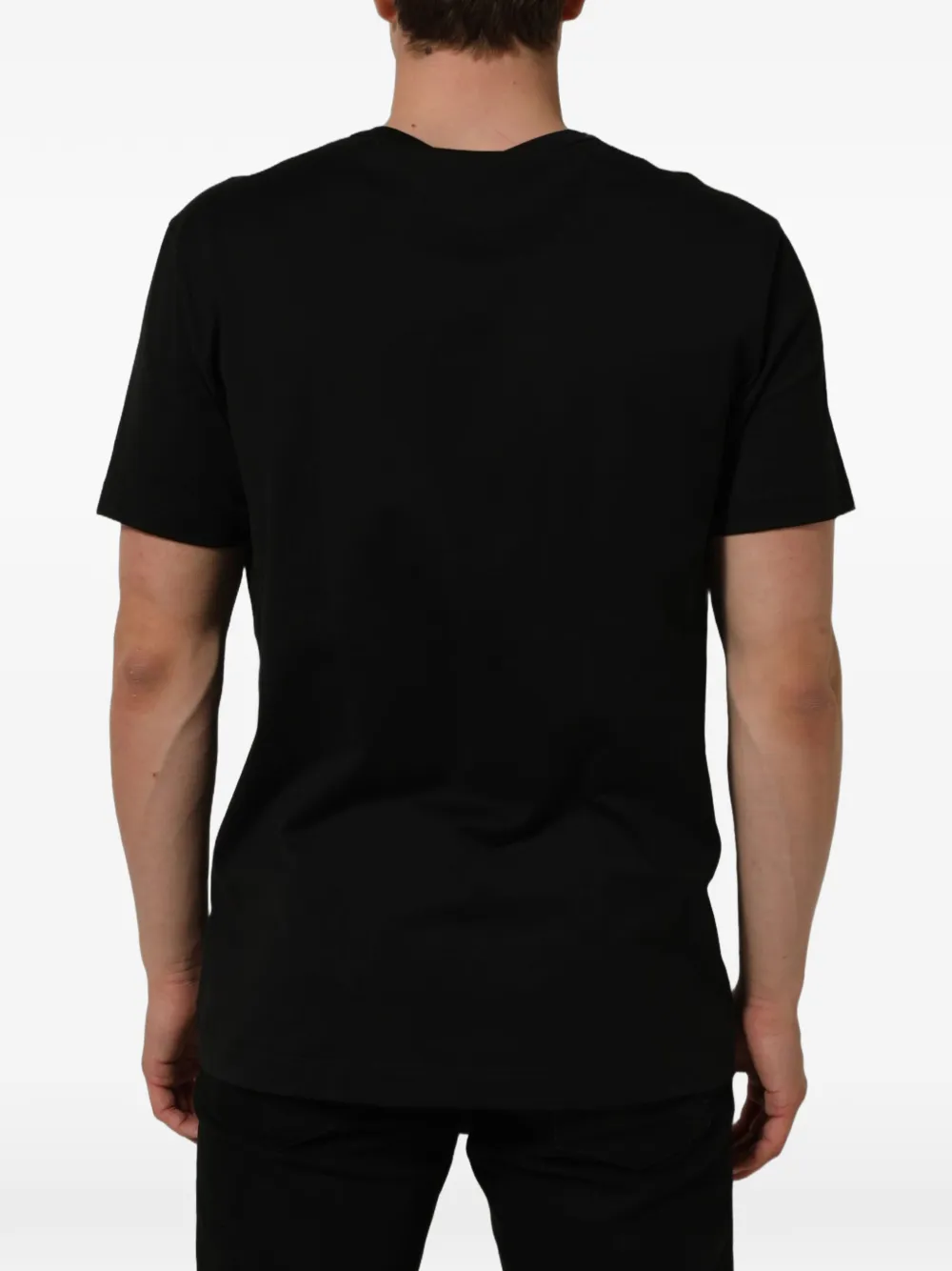 Dolce & Gabbana black cotton crew-neck short-sleeve T-shirt Zwart