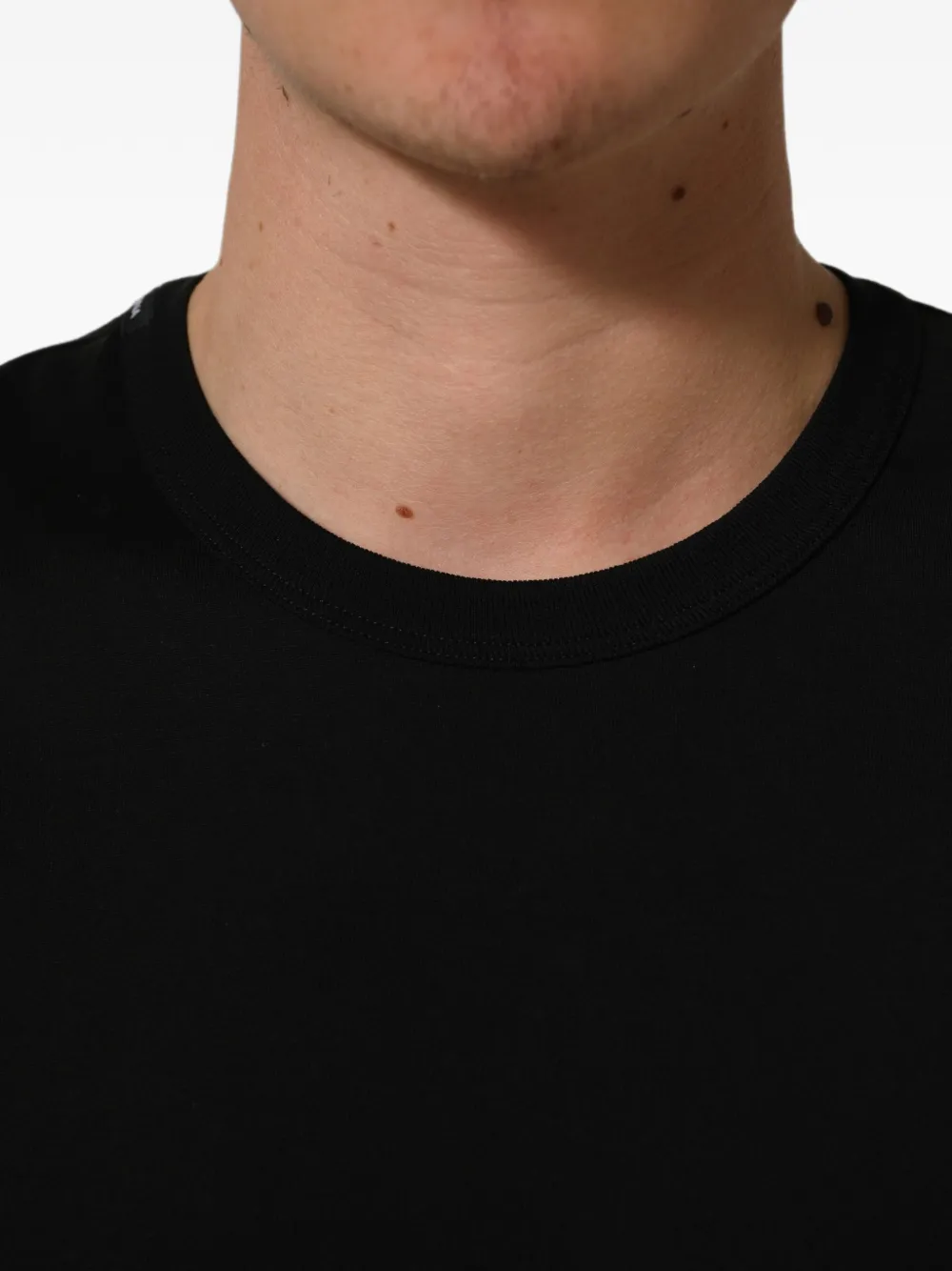 Dolce & Gabbana black cotton crew-neck short-sleeve T-shirt Zwart