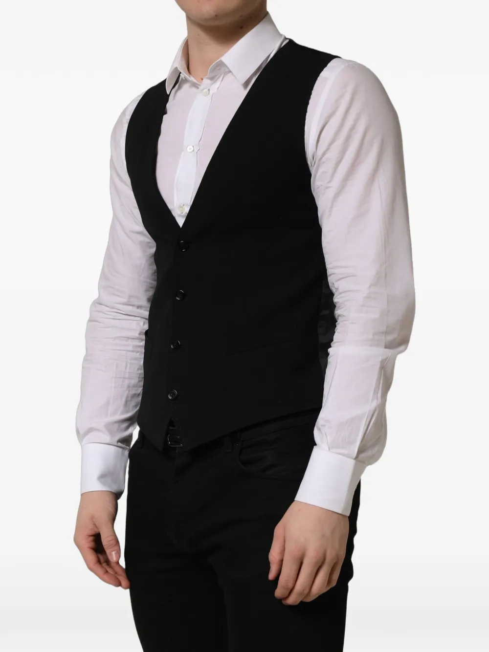 Dolce & Gabbana single-breasted waistcoat Zwart