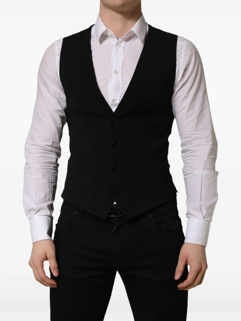 Dolce & Gabbana single-breasted waistcoat Zwart