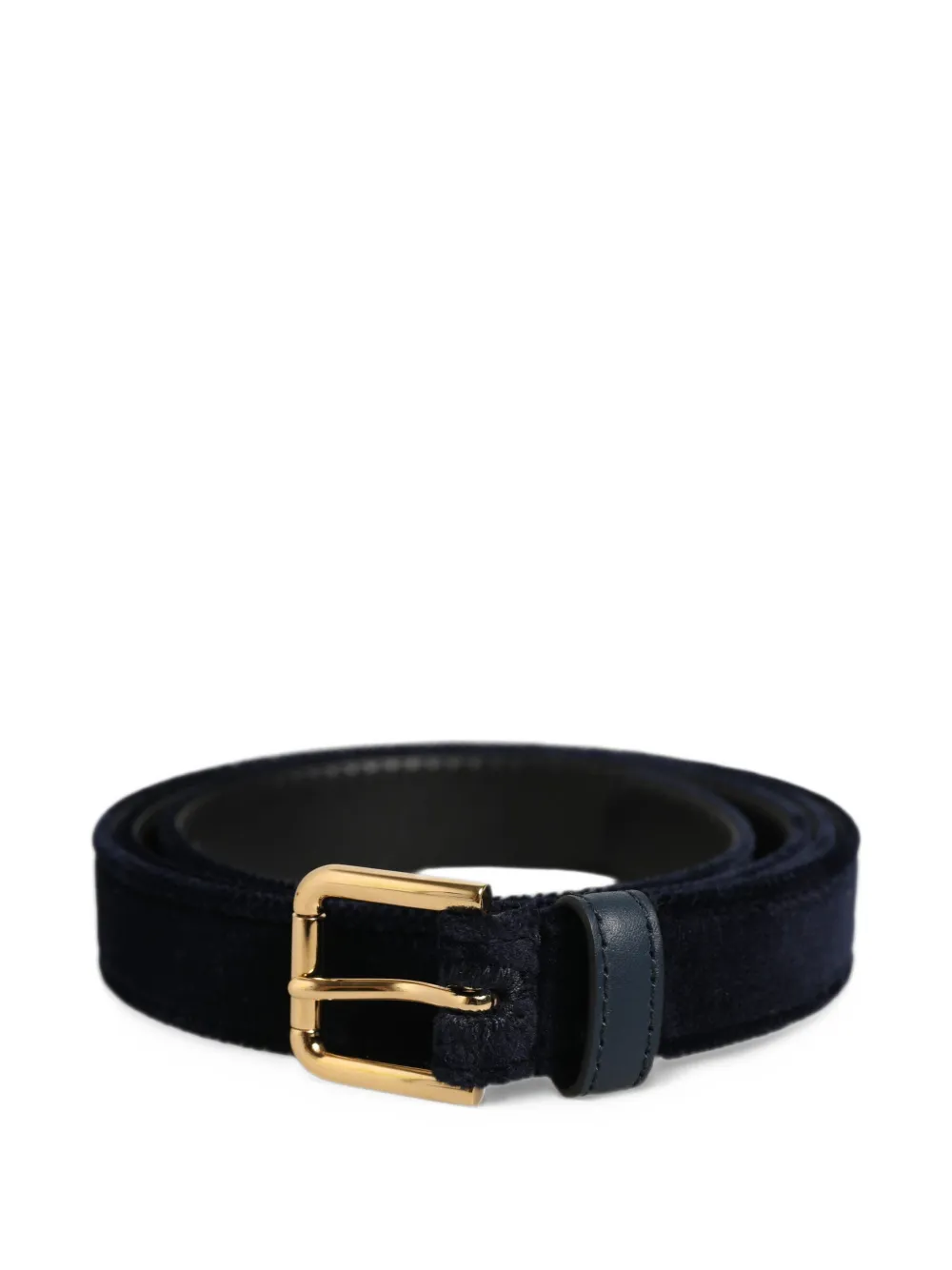 Dolce & Gabbana velvet buckle belt - Blu