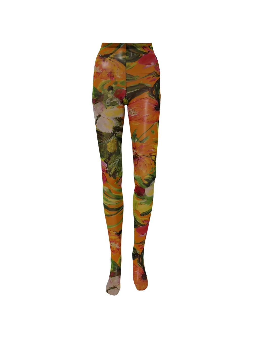 Dolce & Gabbana floral nylon multicolor socks Oranje