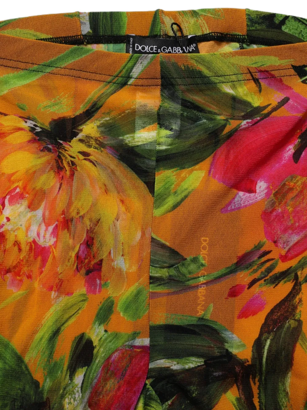 Dolce & Gabbana floral nylon multicolor socks Oranje