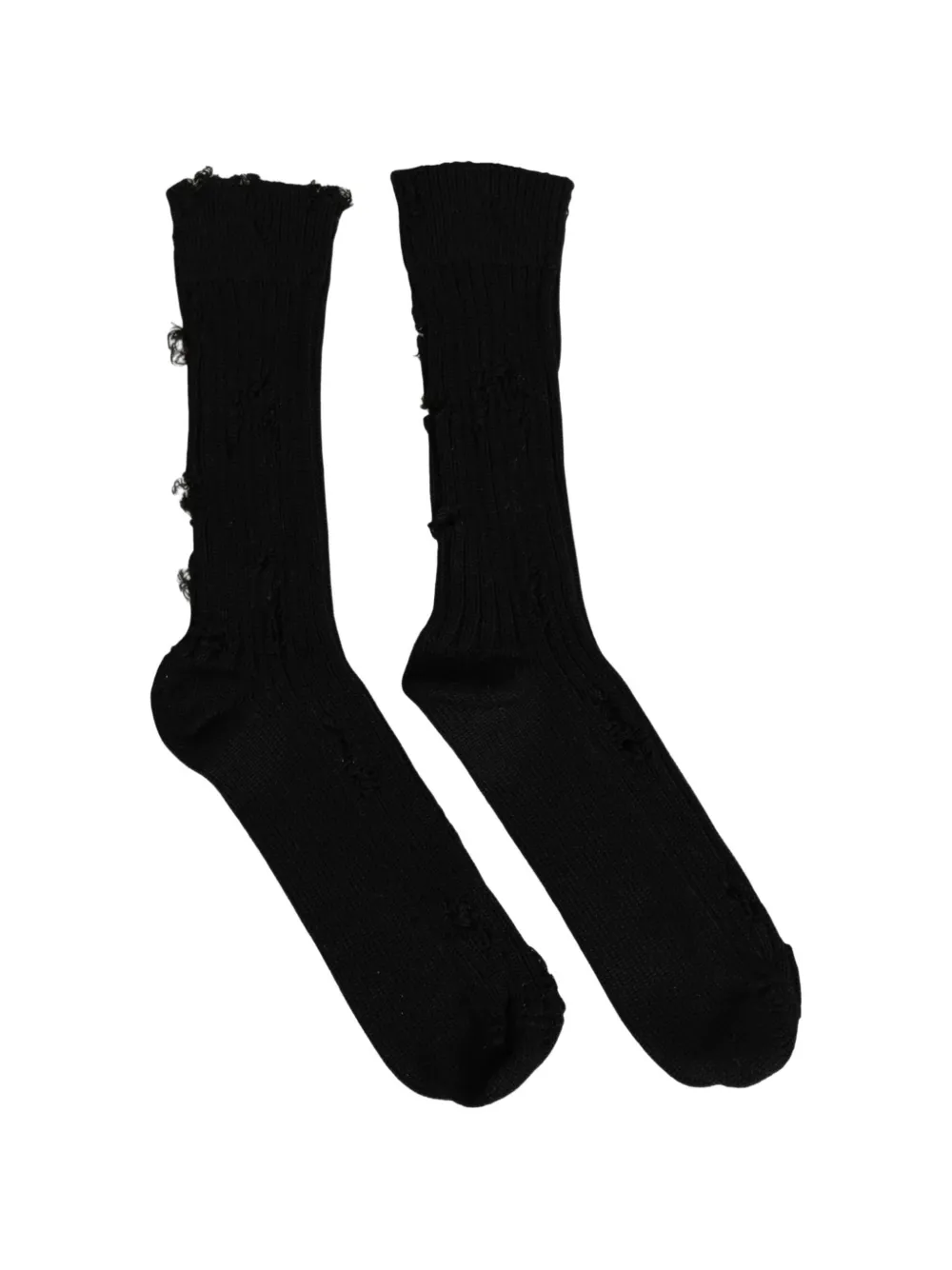 Dolce & Gabbana distressed ribbed socks - Nero