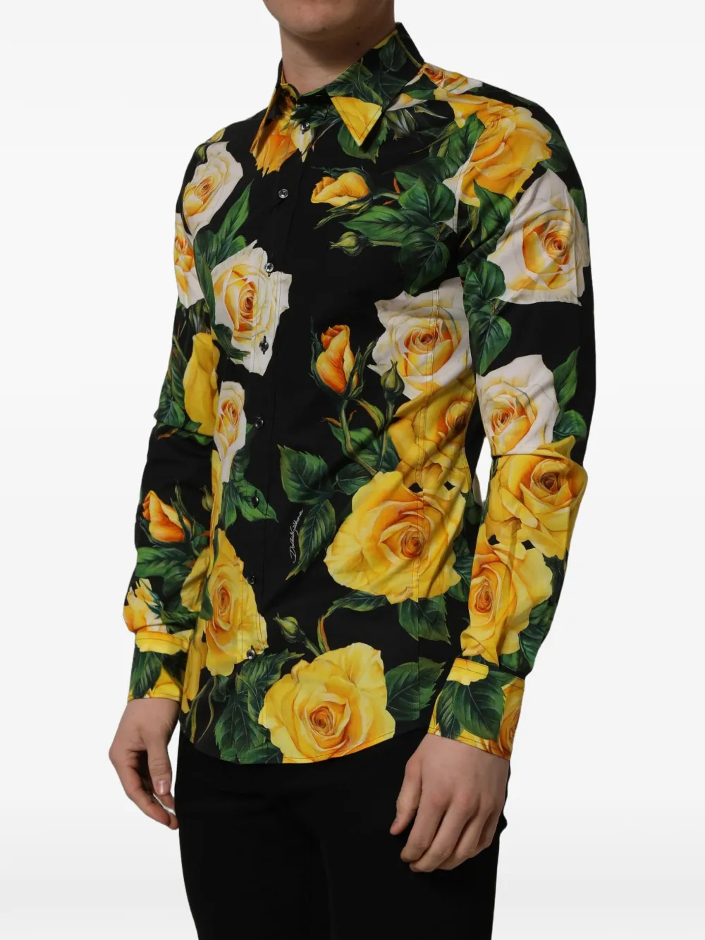 Dolce & Gabbana Sicilia floral-print shirt Zwart