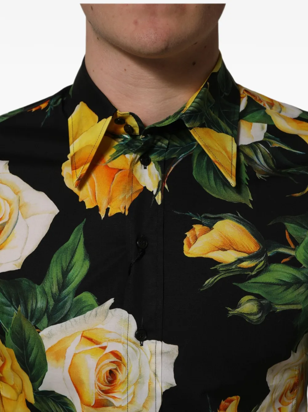 Dolce & Gabbana Sicilia floral-print shirt Zwart