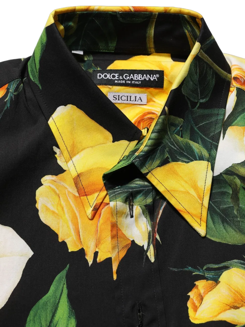 Dolce & Gabbana Sicilia floral-print shirt Zwart