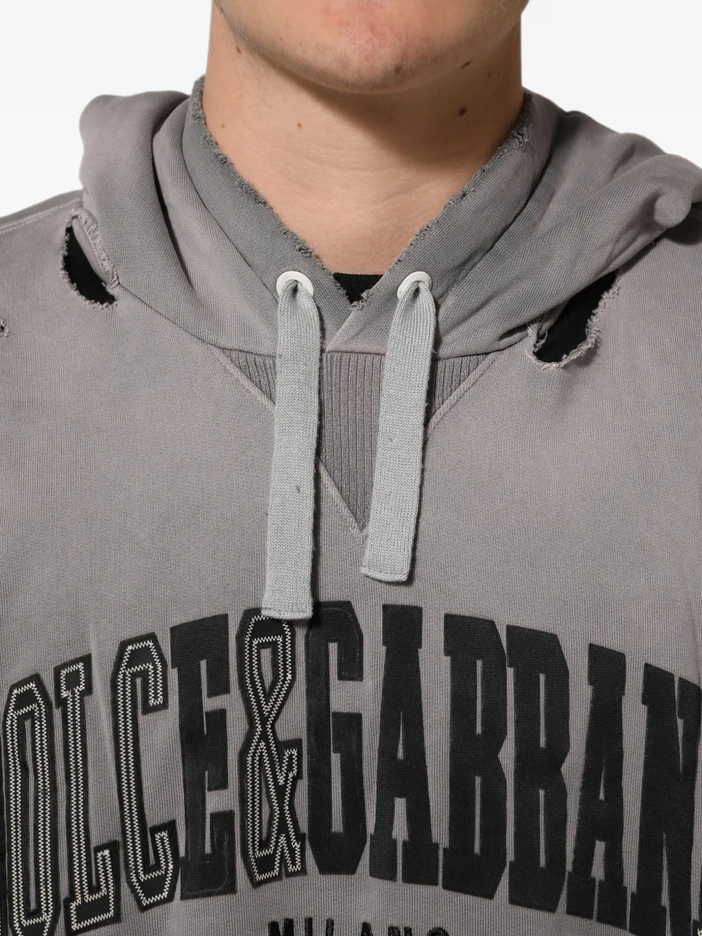 Dolce & Gabbana gray graphic hooded sweatshirt Grijs