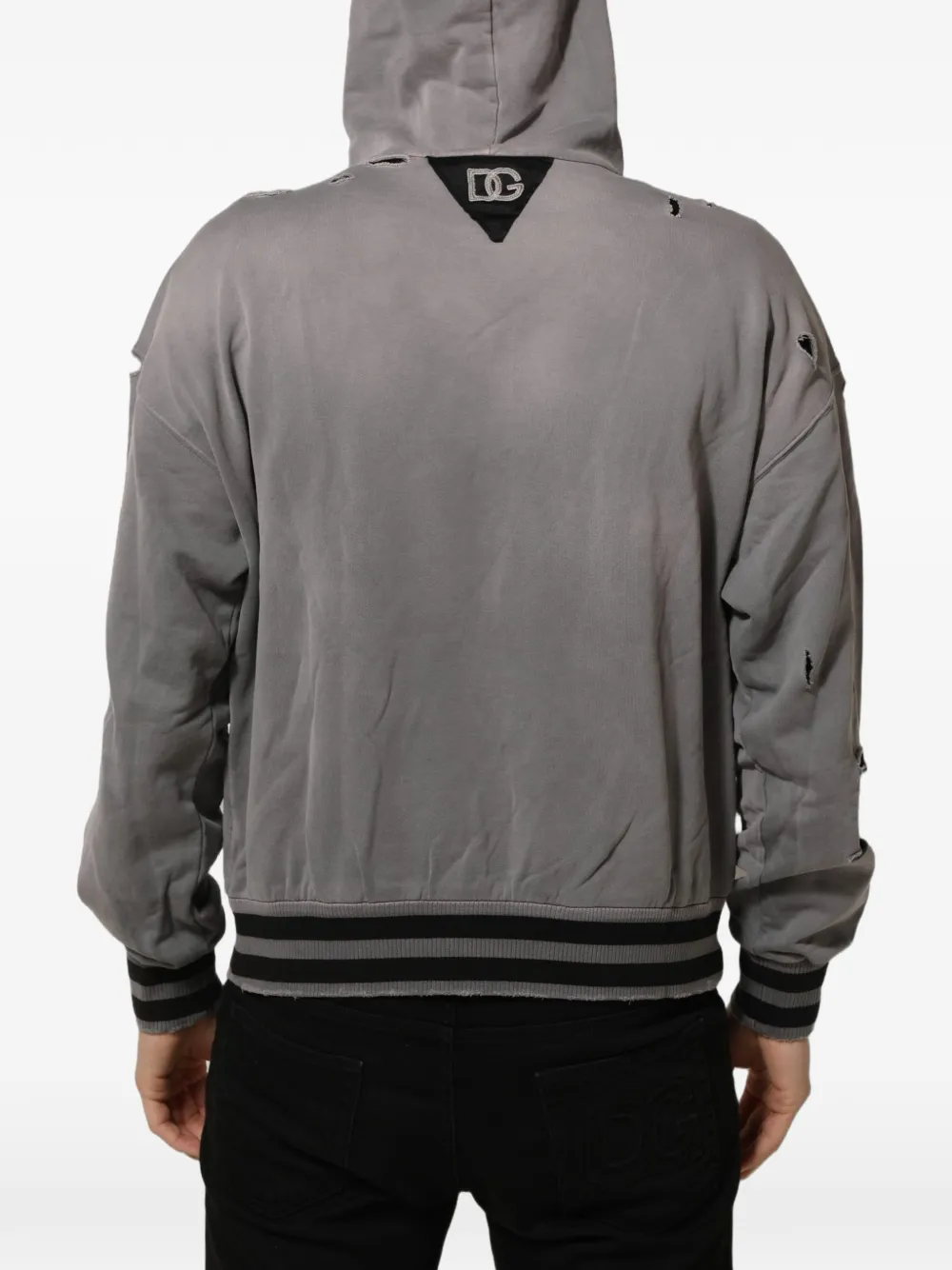 Dolce & Gabbana gray graphic hooded sweatshirt Grijs