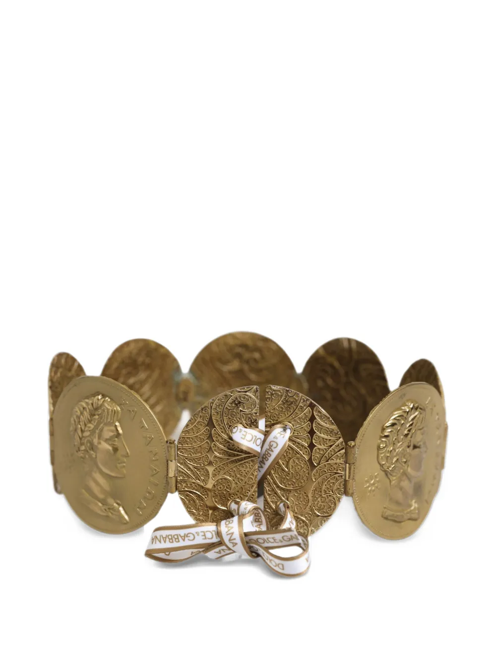 Dolce & Gabbana Metalen riem met muntdetail Goud