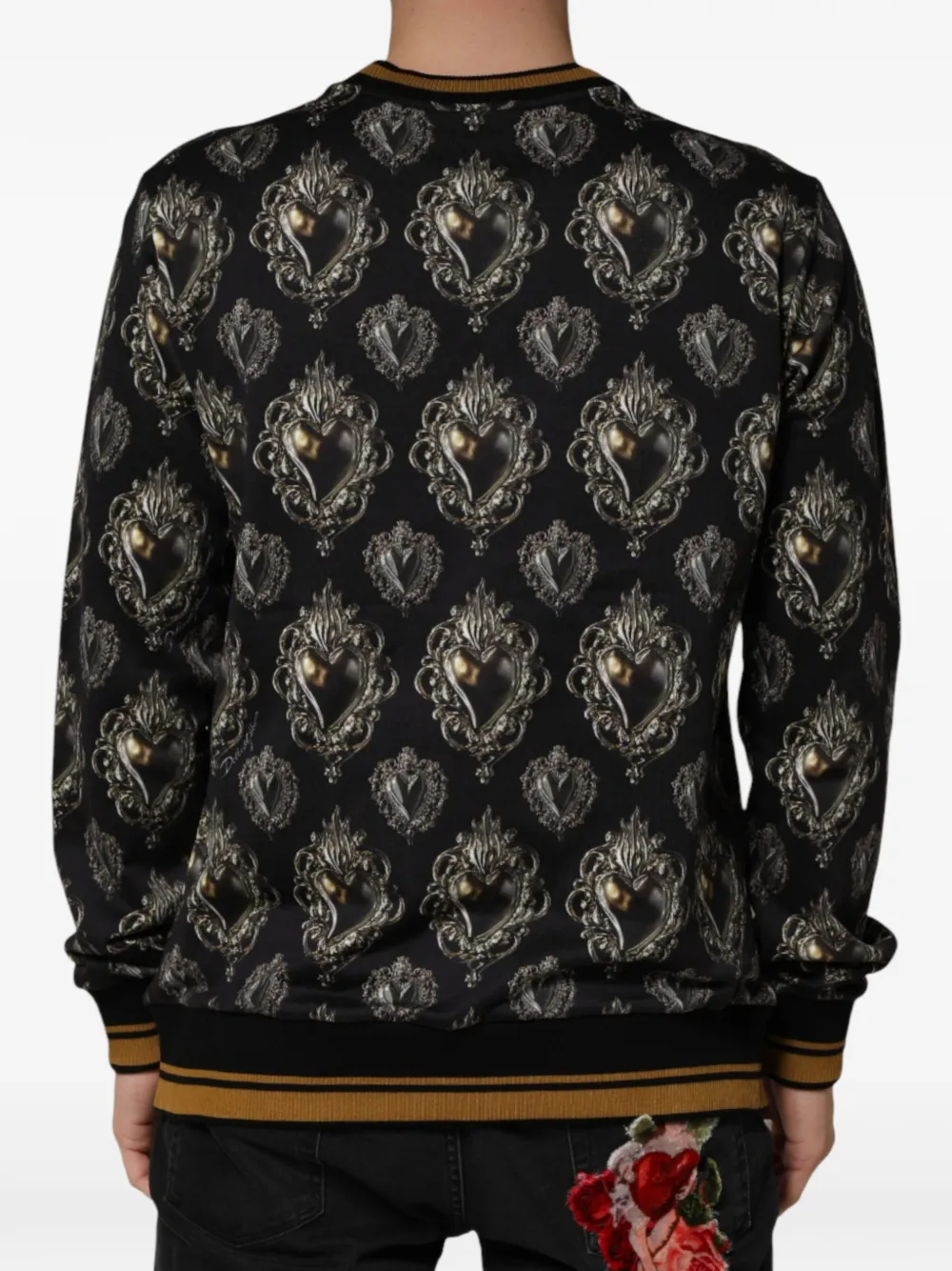 Dolce & Gabbana Sacred Heart sweater Zwart