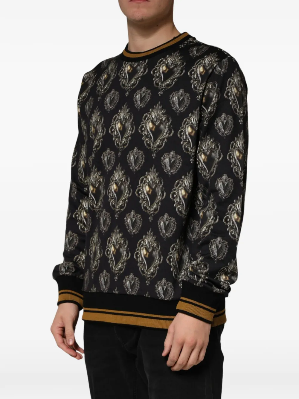 Dolce & Gabbana Sacred Heart sweater Zwart