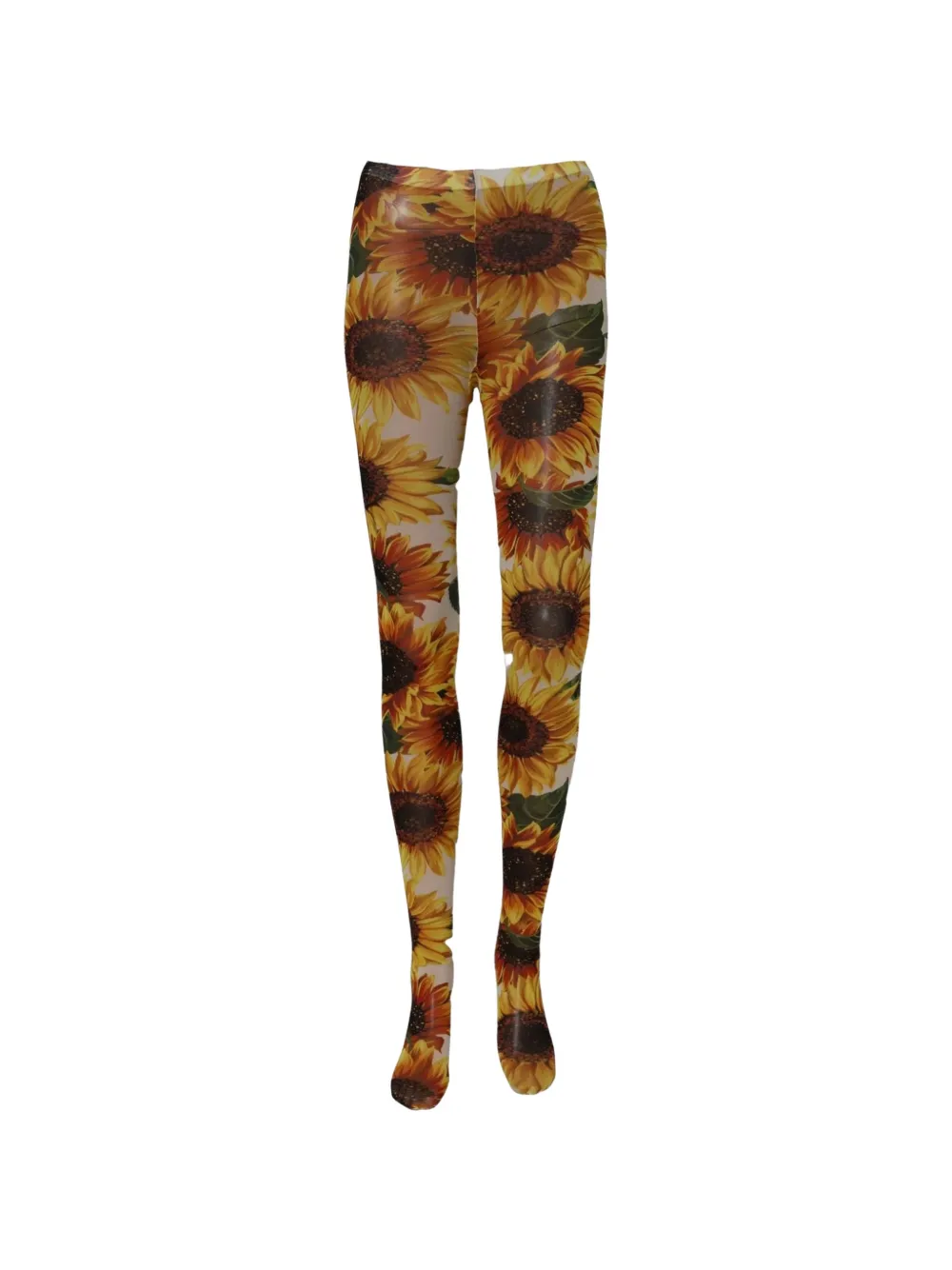 Dolce & Gabbana sunflower-print tights Beige