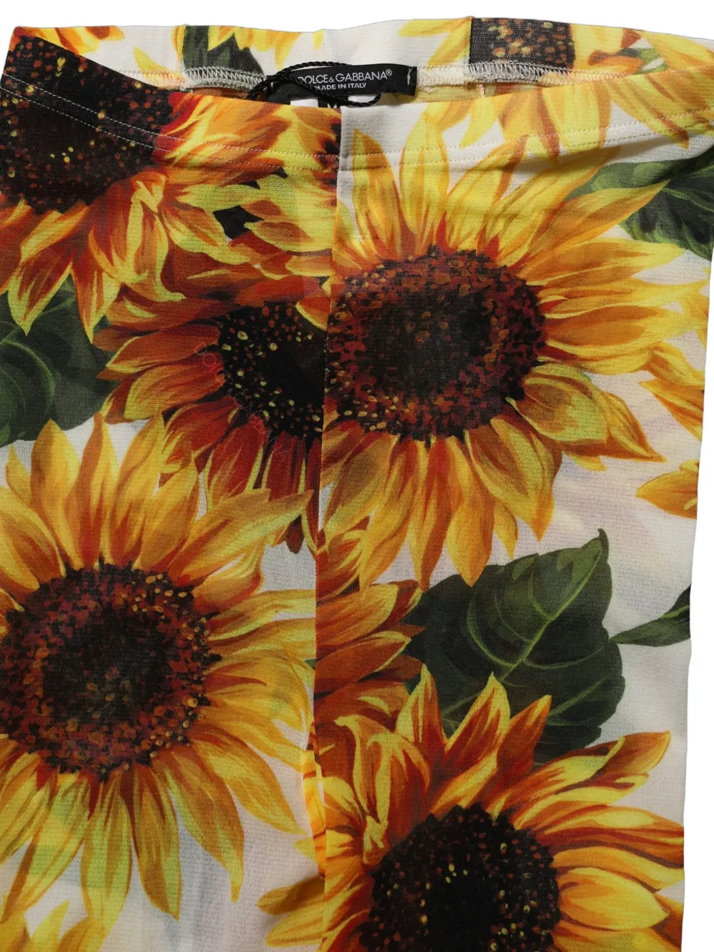 Dolce & Gabbana sunflower-print tights Beige