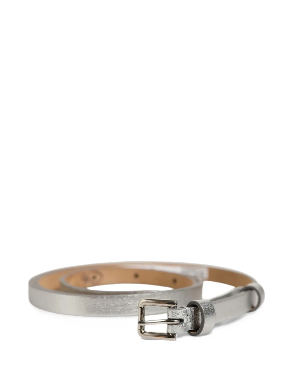 Dolce & Gabbana metallic leather belt - Argento