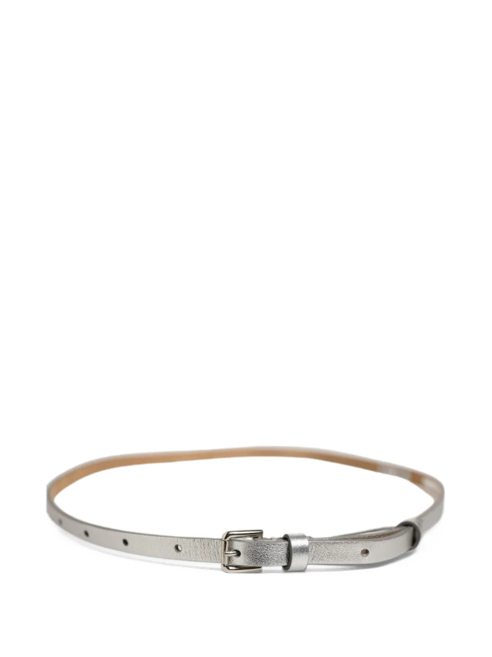 Dolce & Gabbana metallic leather belt Zilver