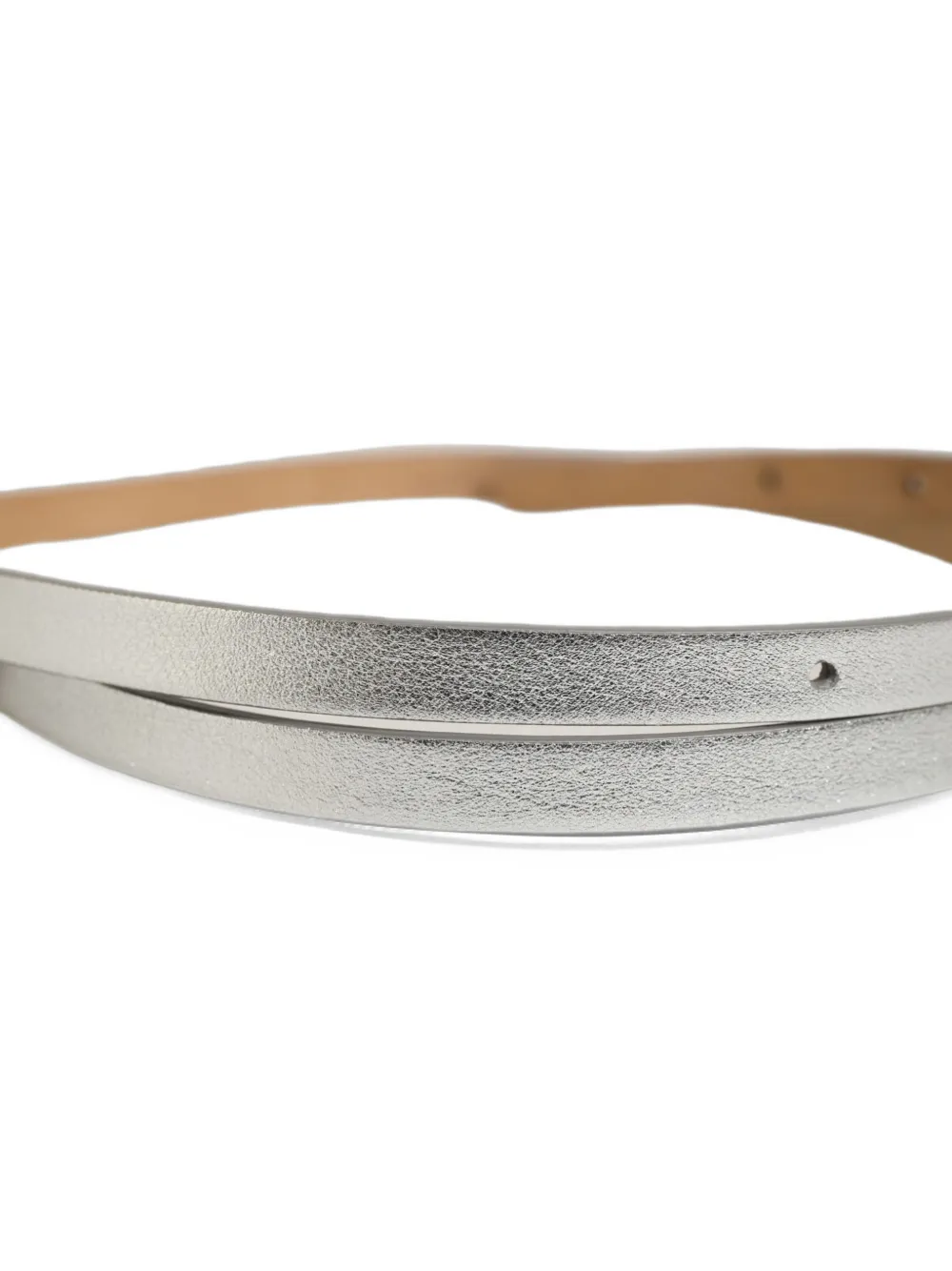 Dolce & Gabbana metallic leather belt Zilver