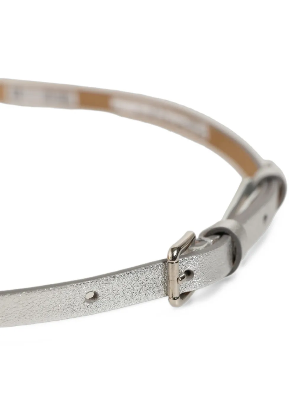 Dolce & Gabbana metallic leather belt Zilver