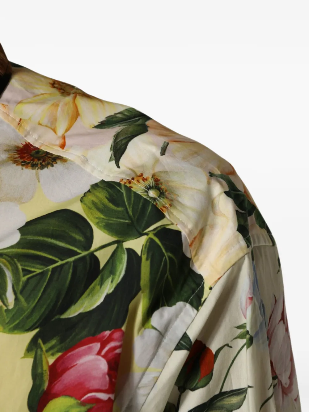 Dolce & Gabbana floral animal-print shirt Beige