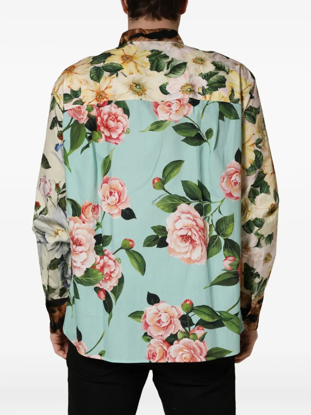 Dolce & Gabbana floral animal-print shirt Beige