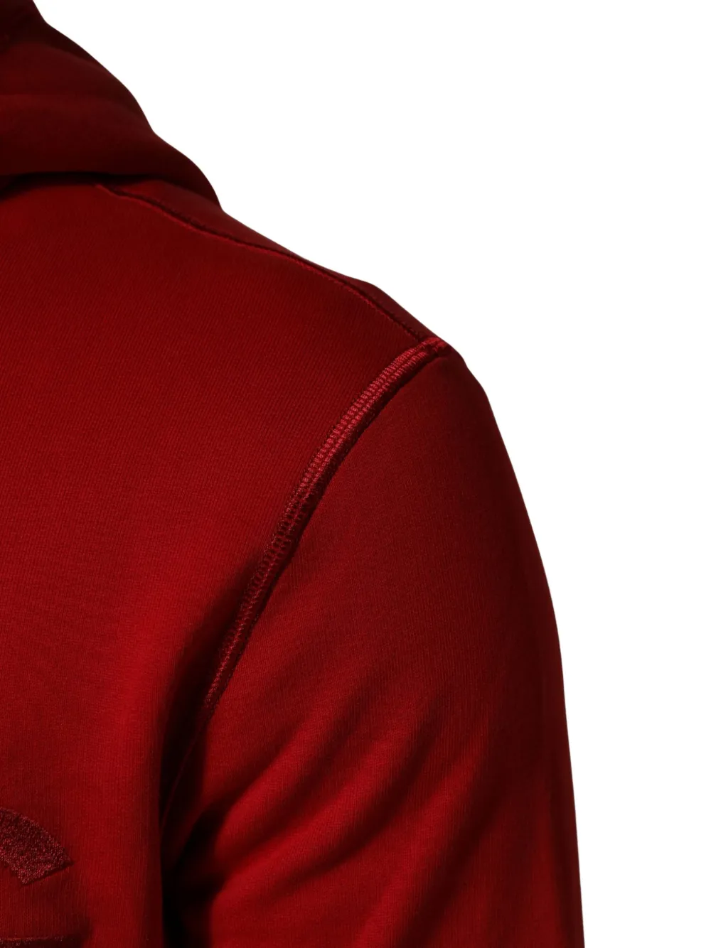 Dolce & Gabbana logo-embroidered zip-up hoodie Rood