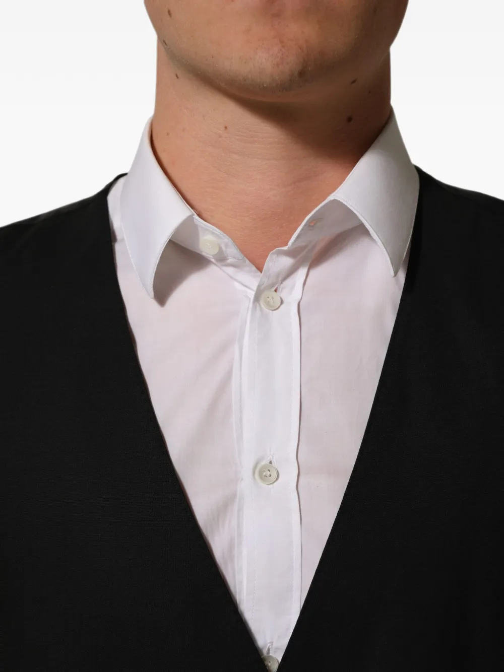 Dolce & Gabbana Stretchwollen gilet Zwart