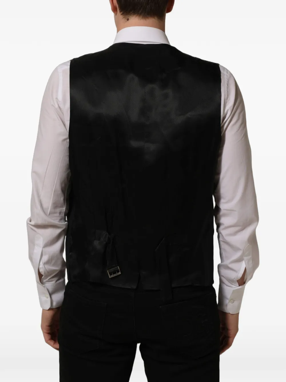 Dolce & Gabbana Stretchwollen gilet Zwart