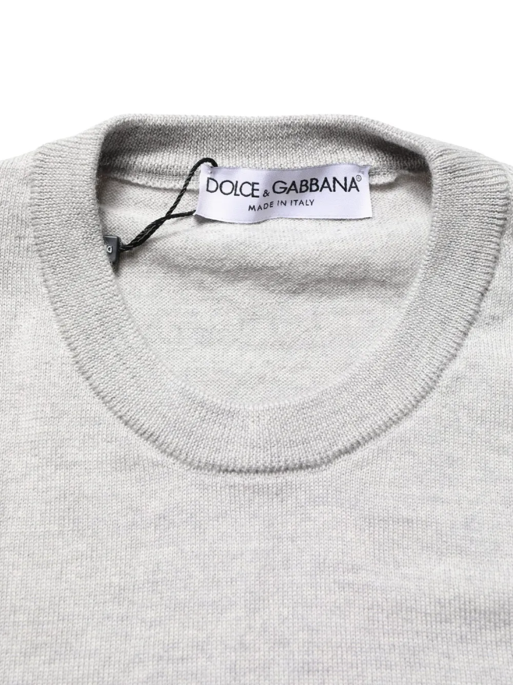 Dolce & Gabbana Trui met geborduurd logo en ronde hals Grijs