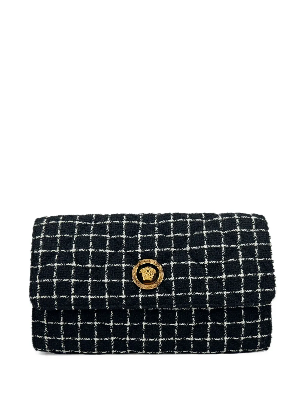 Versace Medusa '95 tweed crossbody bag - Nero