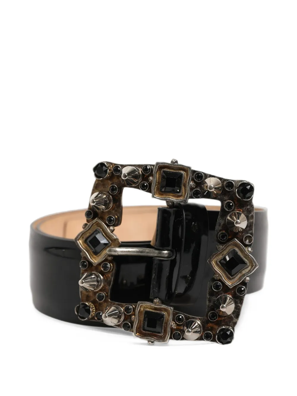 Dolce & Gabbana Riem verfraaid met kristallen en studs Zwart