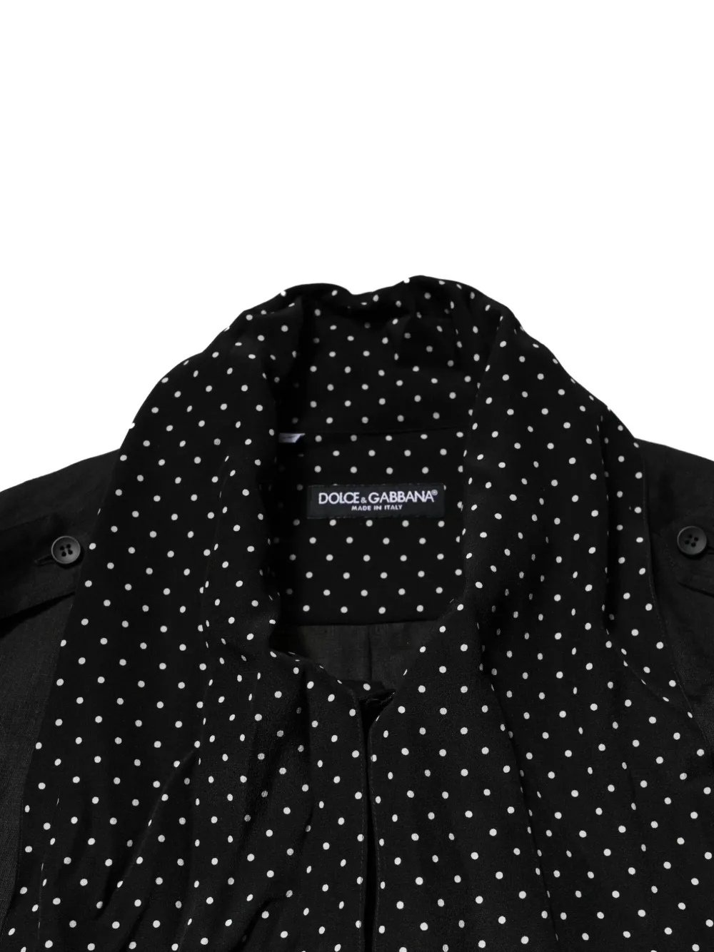 Dolce & Gabbana polka-dot-print pussy-bow shirt Zwart