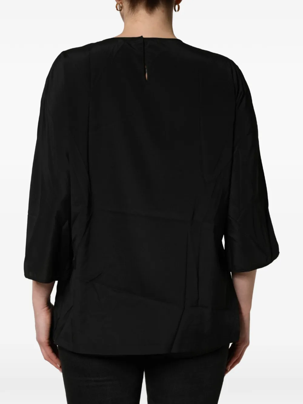 Dolce & Gabbana DG Family silk blouse Zwart
